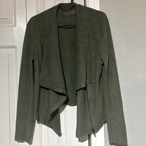 Blank NYC Faux Suede Asymmetrical Zip-Up Jacket